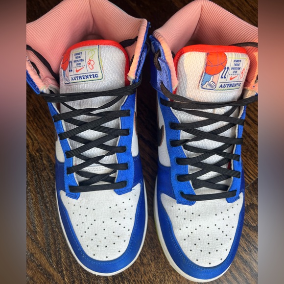 Nike Dunk High Blue Satin *like new* - Picture 4 of 9